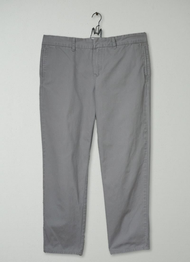 Reworn Cropped Slim Leg Trousers Size 14 (1481) | Grey