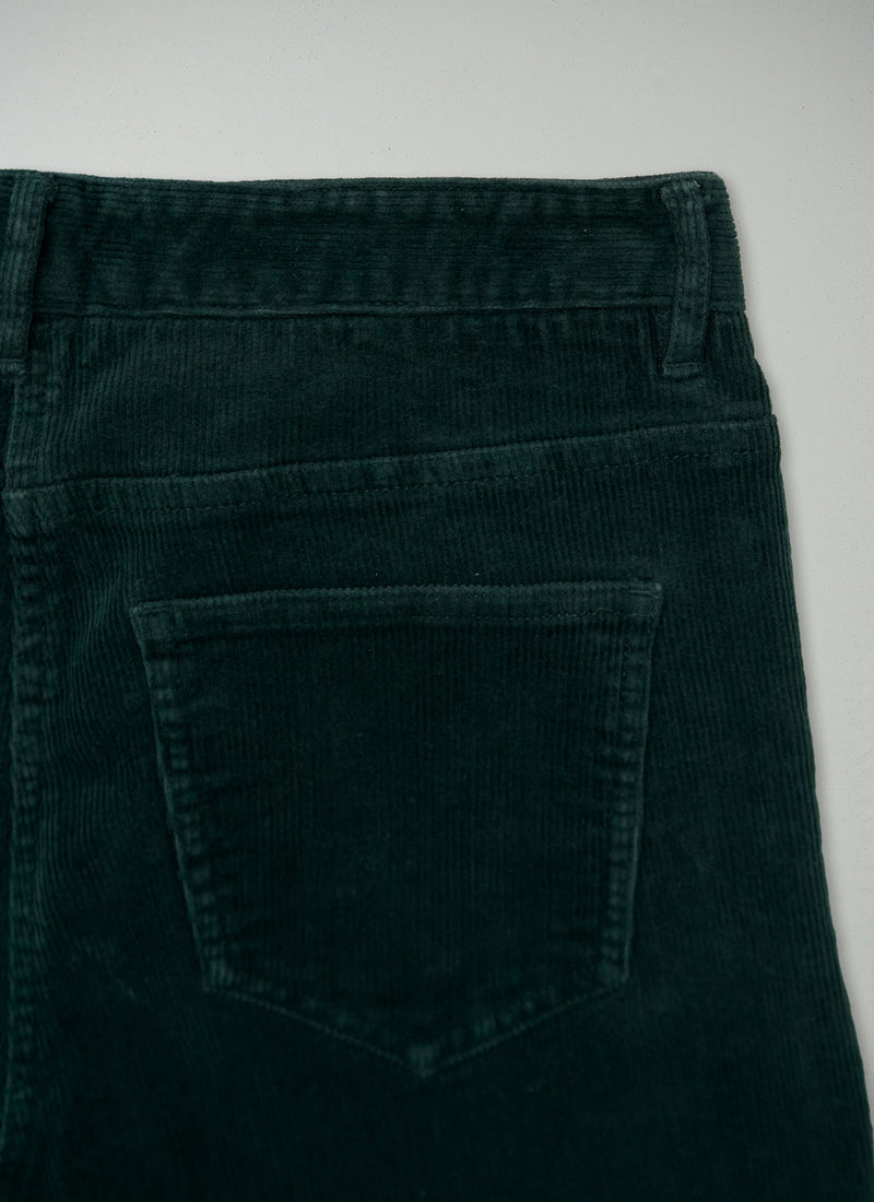 Reworn Stretch Cord Skinny Jeans Size 10 (985) | Green