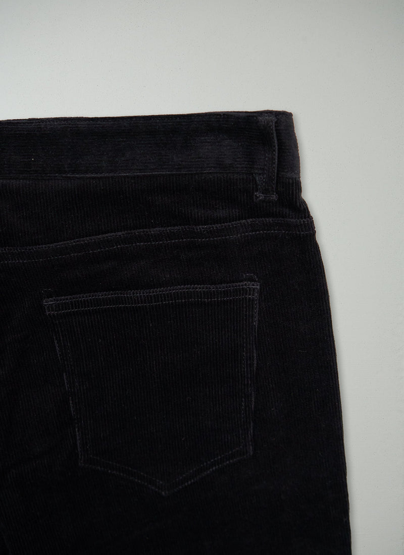 Reworn Stretch Cord Skinny Jeans Size 14 (1680) | Black