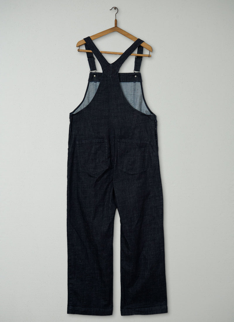 Reworn Denim Dungarees Size 16 (1375) | Indigo