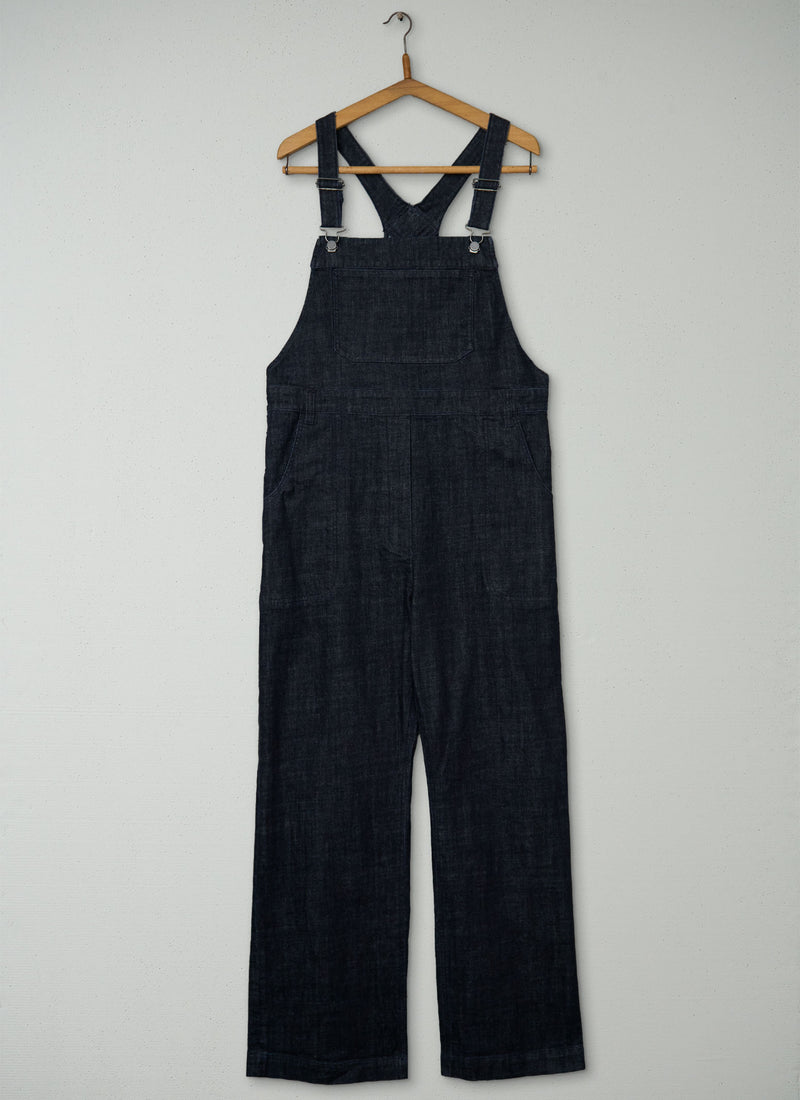 Reworn Denim Dungarees Size 16 (1375) | Indigo