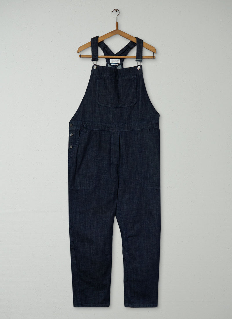 Reworn Jessa Denim Dungaree Size 10 (1635) | Indigo