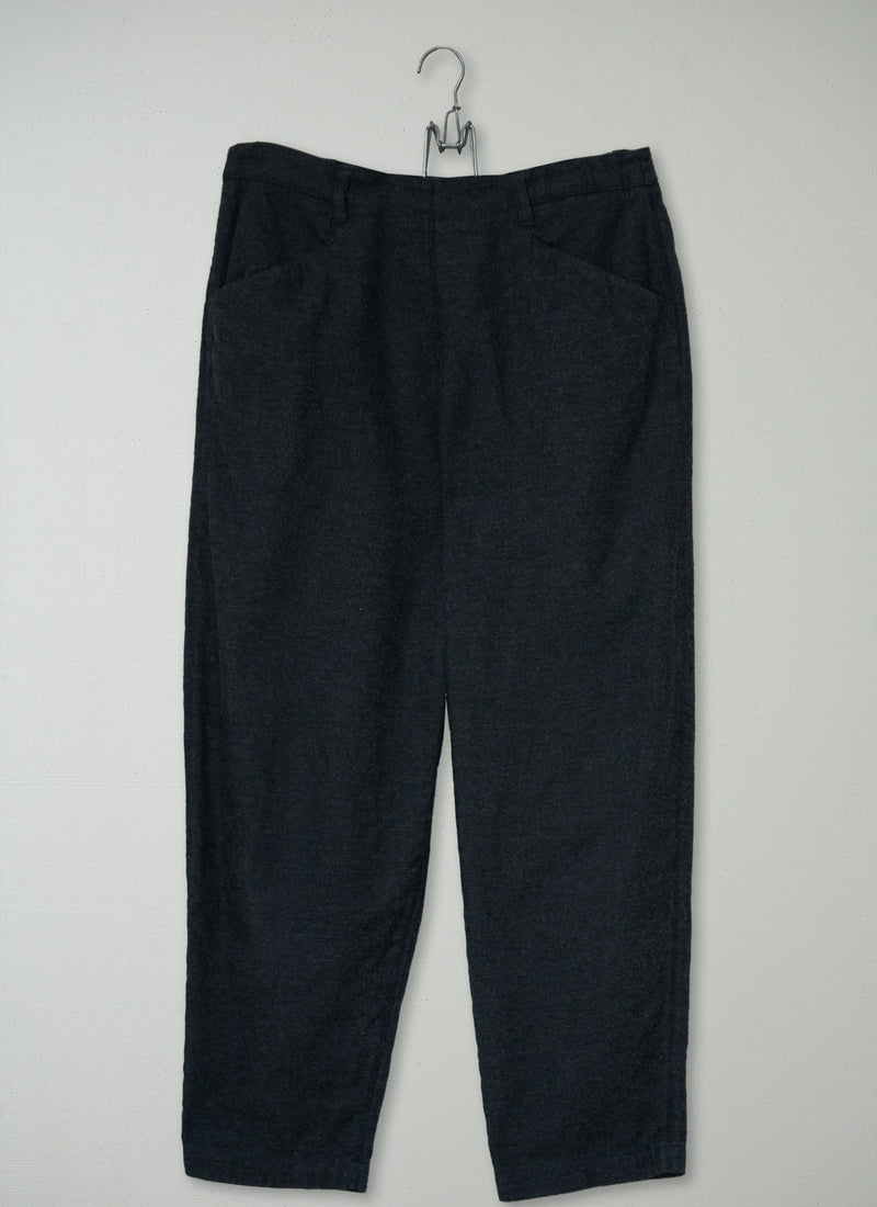 Reworn Cotton Wool Trousers Size 10 (1433) | Charcoal