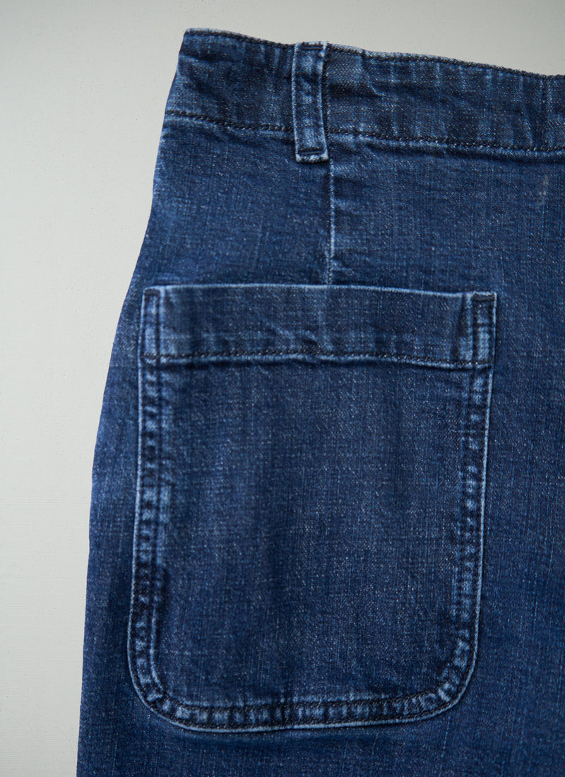 Reworn Longer Length Ashley Trousers Size 8 (1368) | Indigo