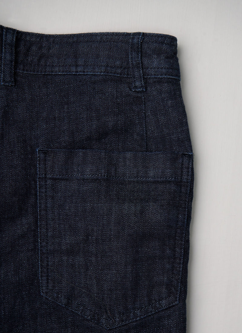 Reworn Indigo Denim Trousers Size 8 (1627) | Indigo