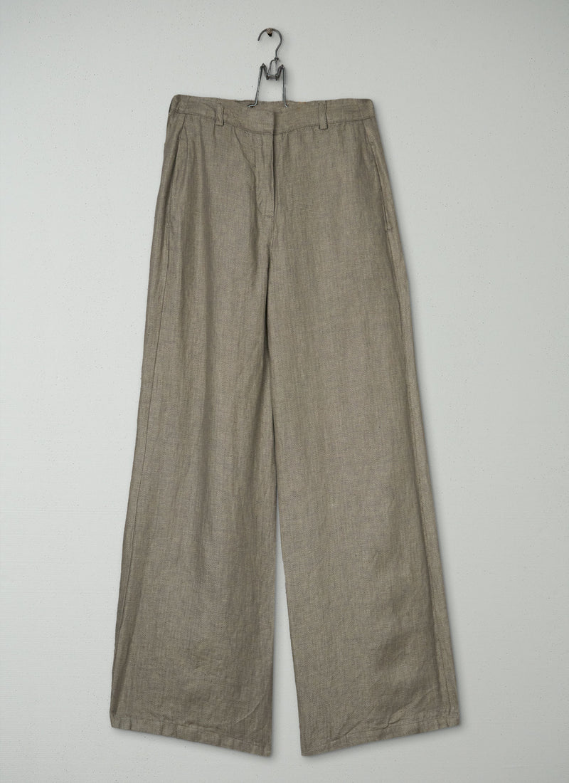 Reworn Panama Straight Leg Trousers Size 8 (1415) | Beige