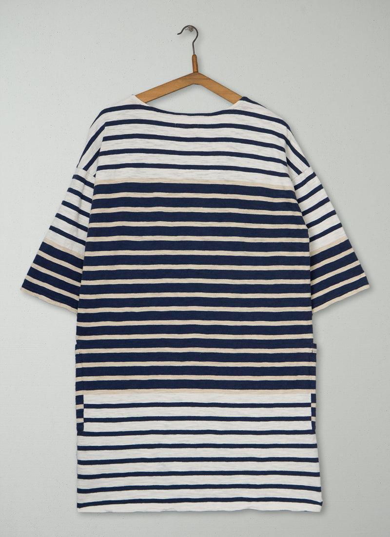 Reworn Slub Cotton Tunic Size M (216) | Multi