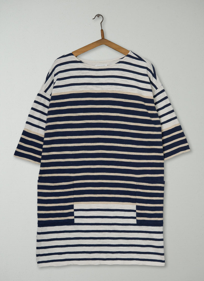 Reworn Slub Cotton Tunic Size M (216) | Multi