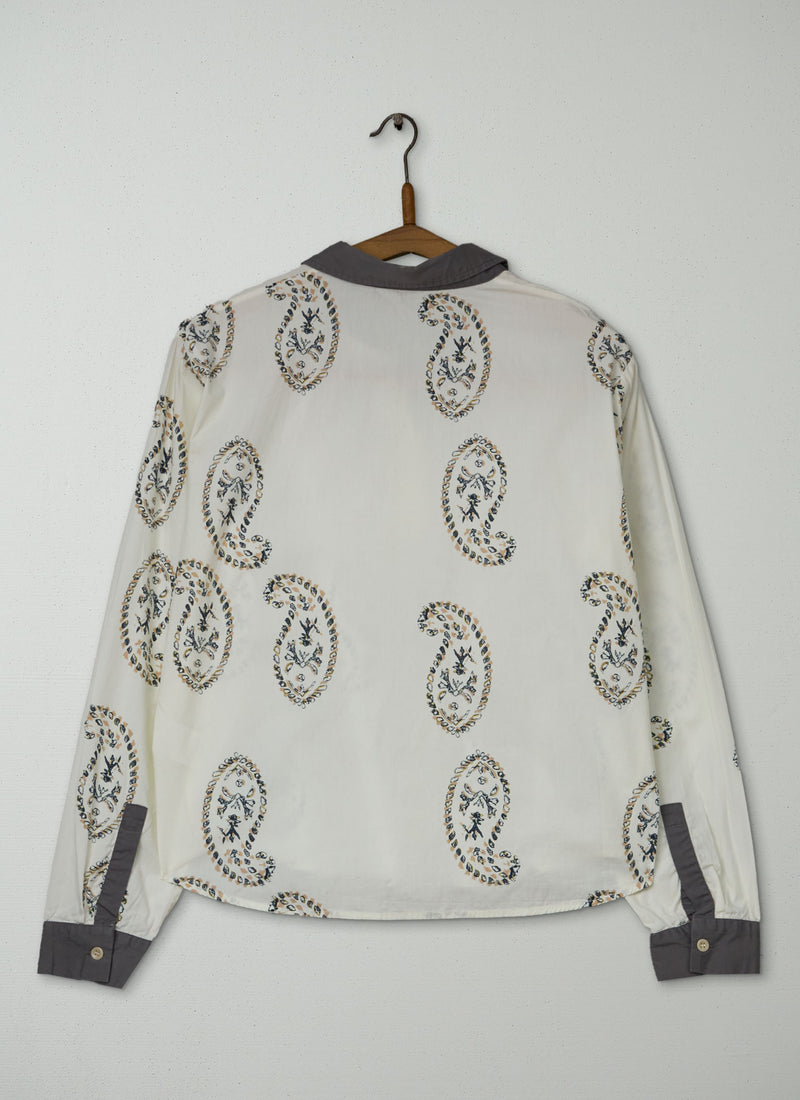 Reworn Paisley Print Shirt Size 12 (1096) | Multi