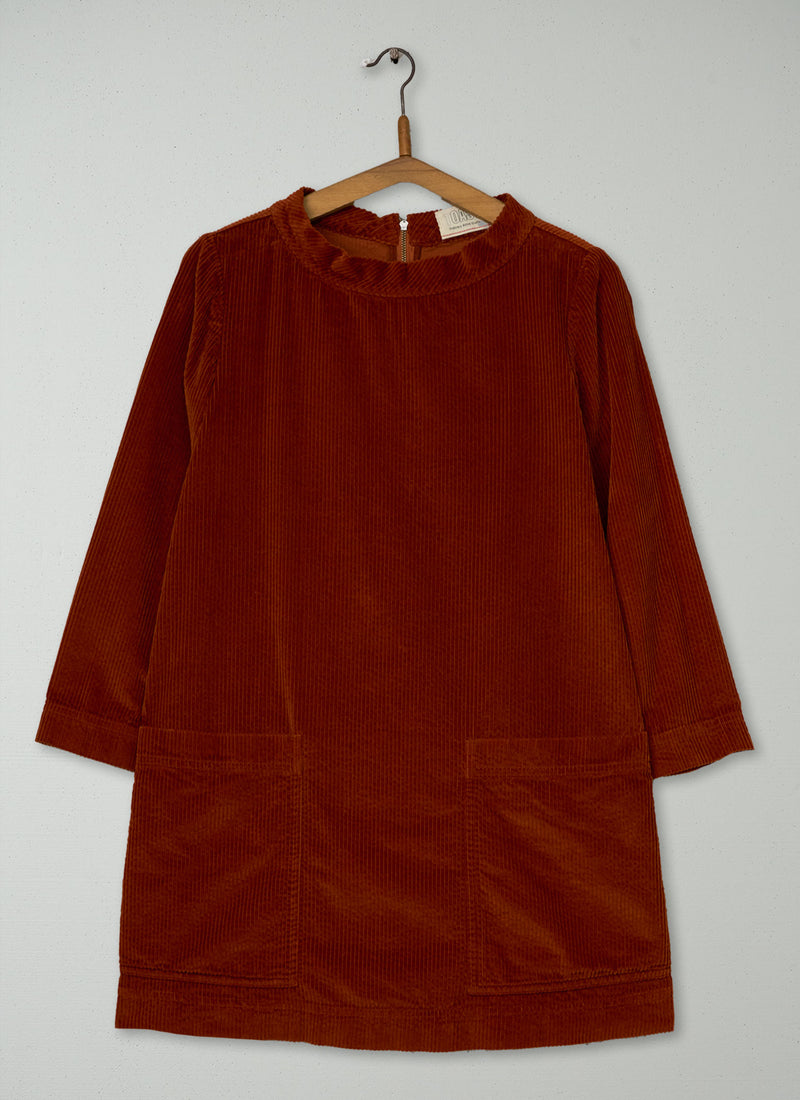 Reworn Cord Tunic Size 8 (1960) | Burnt Orange