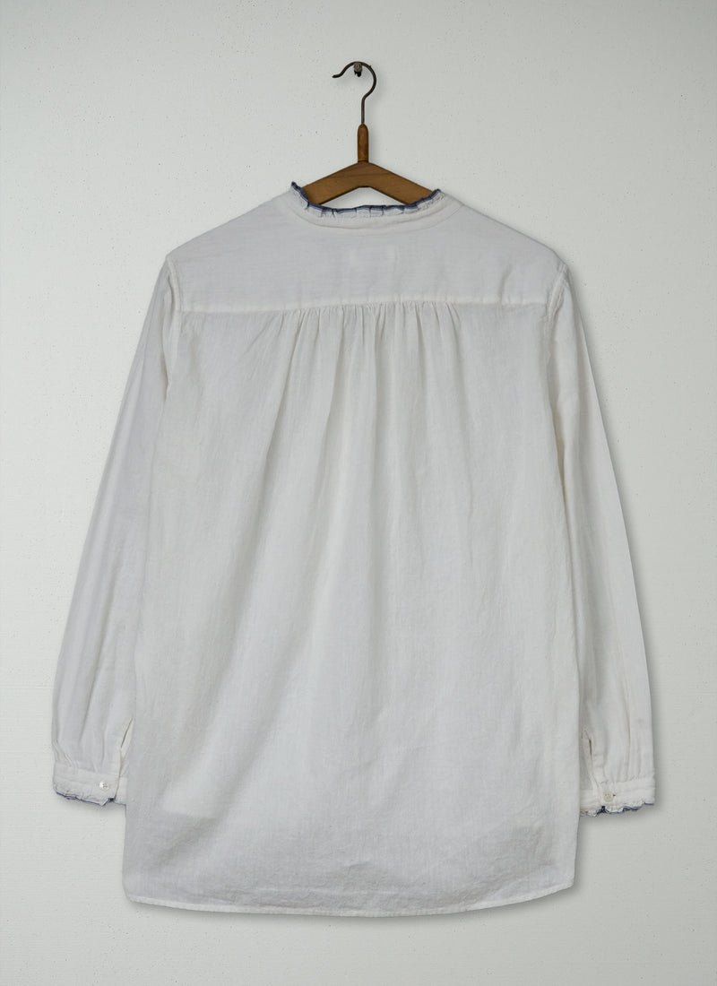 Reworn Cotton Khadi Shirt Size 8 (1109) | White