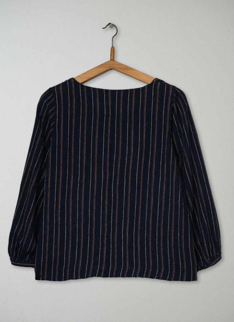 Reworn Stripe Gauze Shirt Size 12 (1265) | Multi