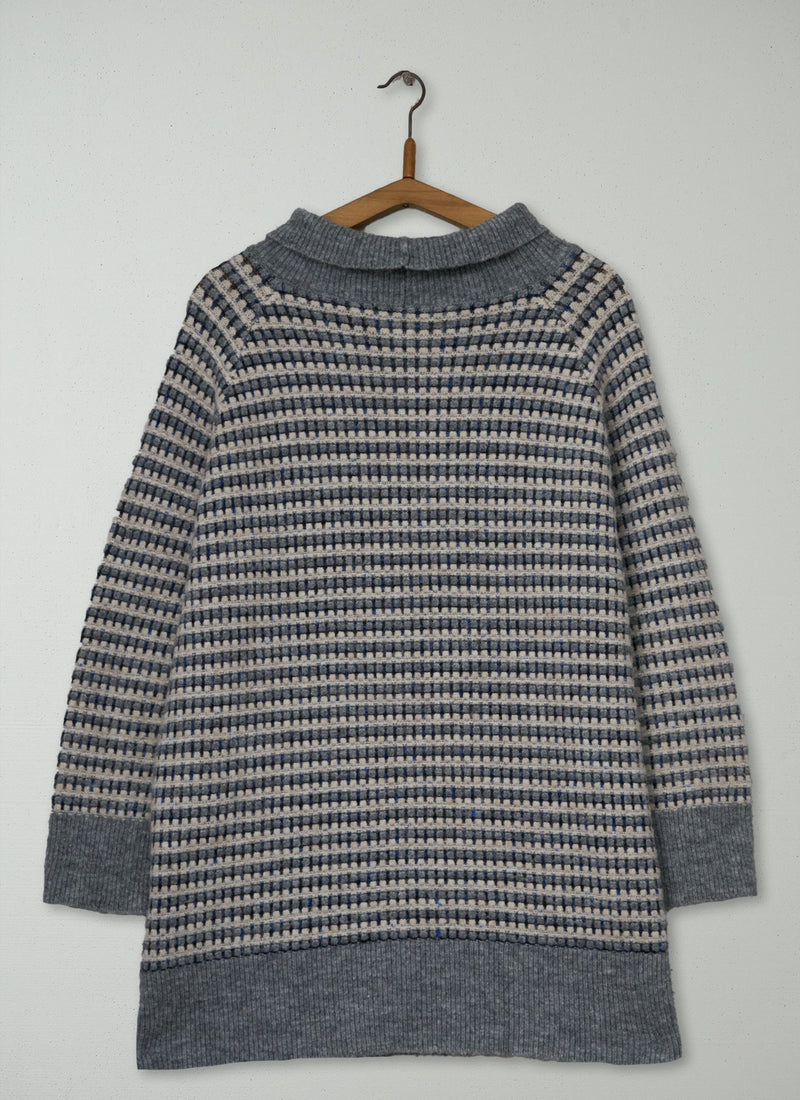 Reworn Grid  Sweater Size S (724) | Multi