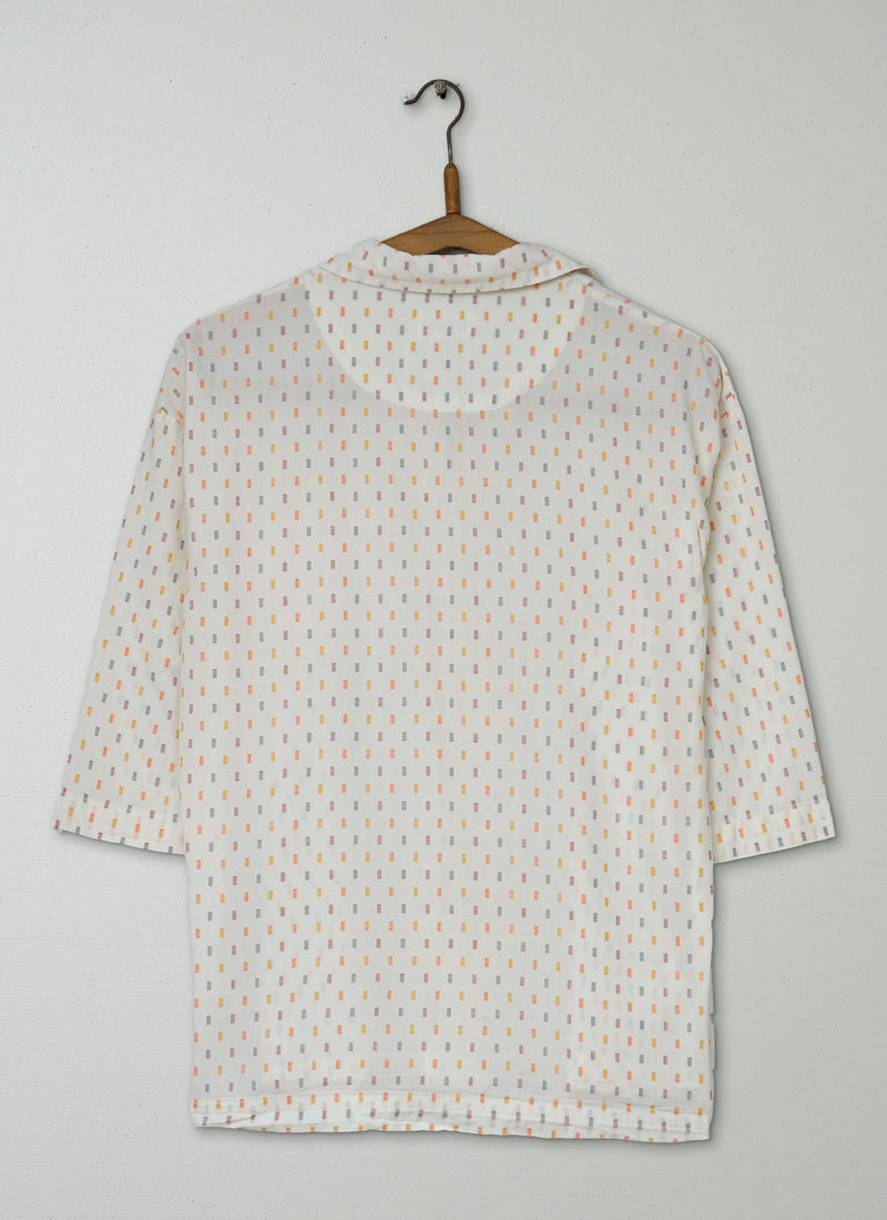 Reworn Cotton Print Shirt Size S (1073) | Multi