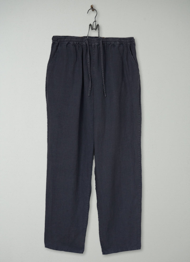 Reworn Linen Pull On Trousers Size 8 (1435) | Slate