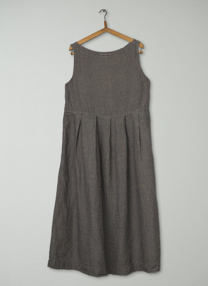 Reworn Linen Gingham Dress Size XL (1941) | Multi
