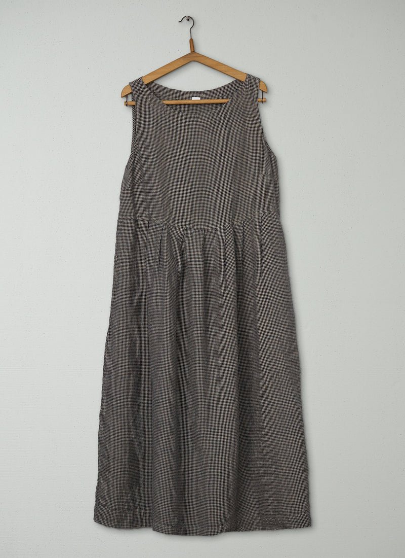 Reworn Linen Gingham Dress Size XL (1941) | Multi