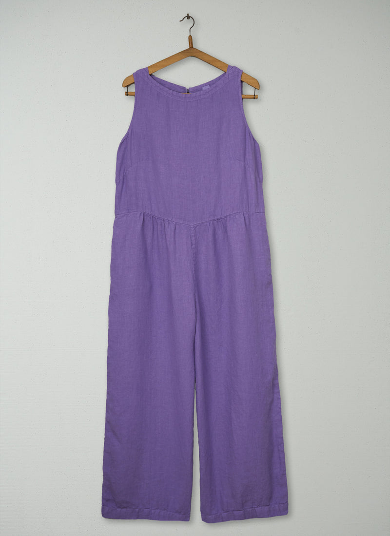 Reworn Linen Sleeveless Jumpsuit Size M (1455) | Lilac