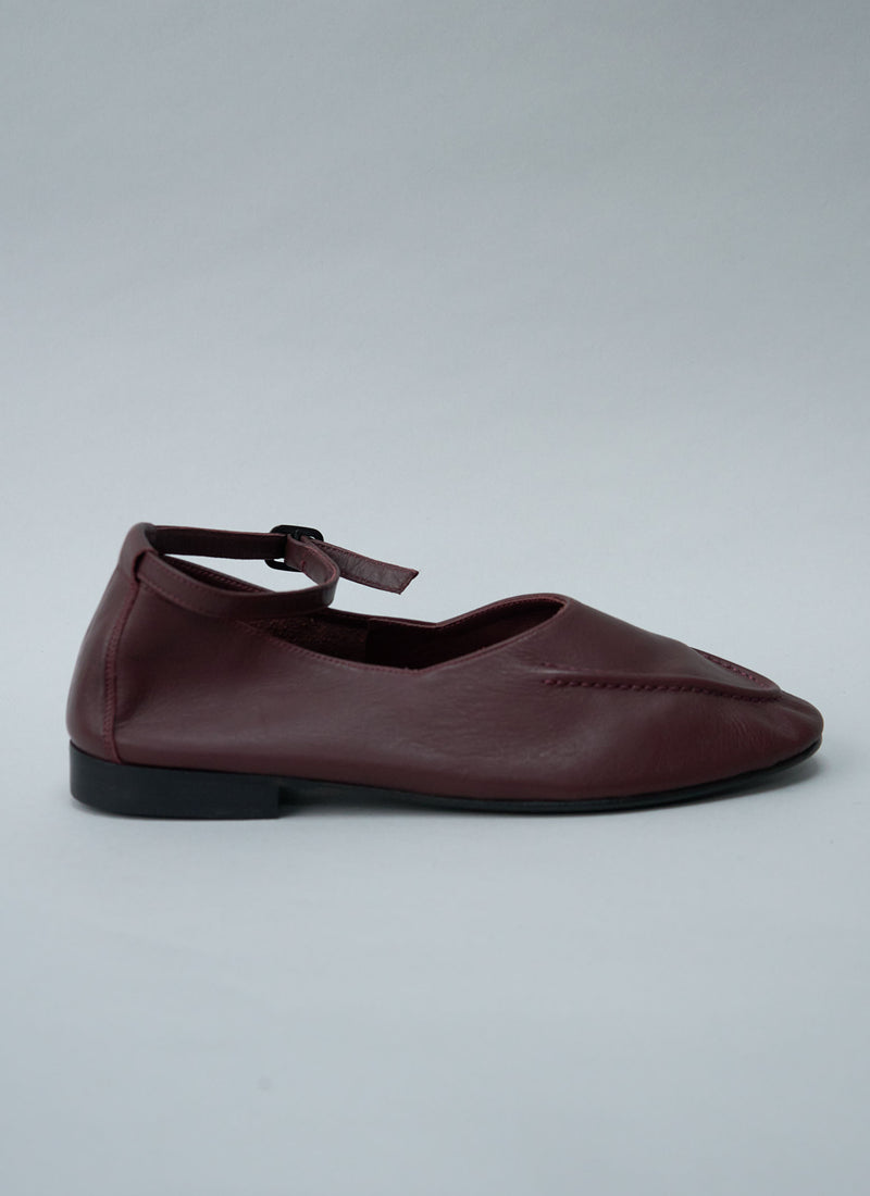 Reworn Hereu Leather Shoes Size 37 (654) | Wine