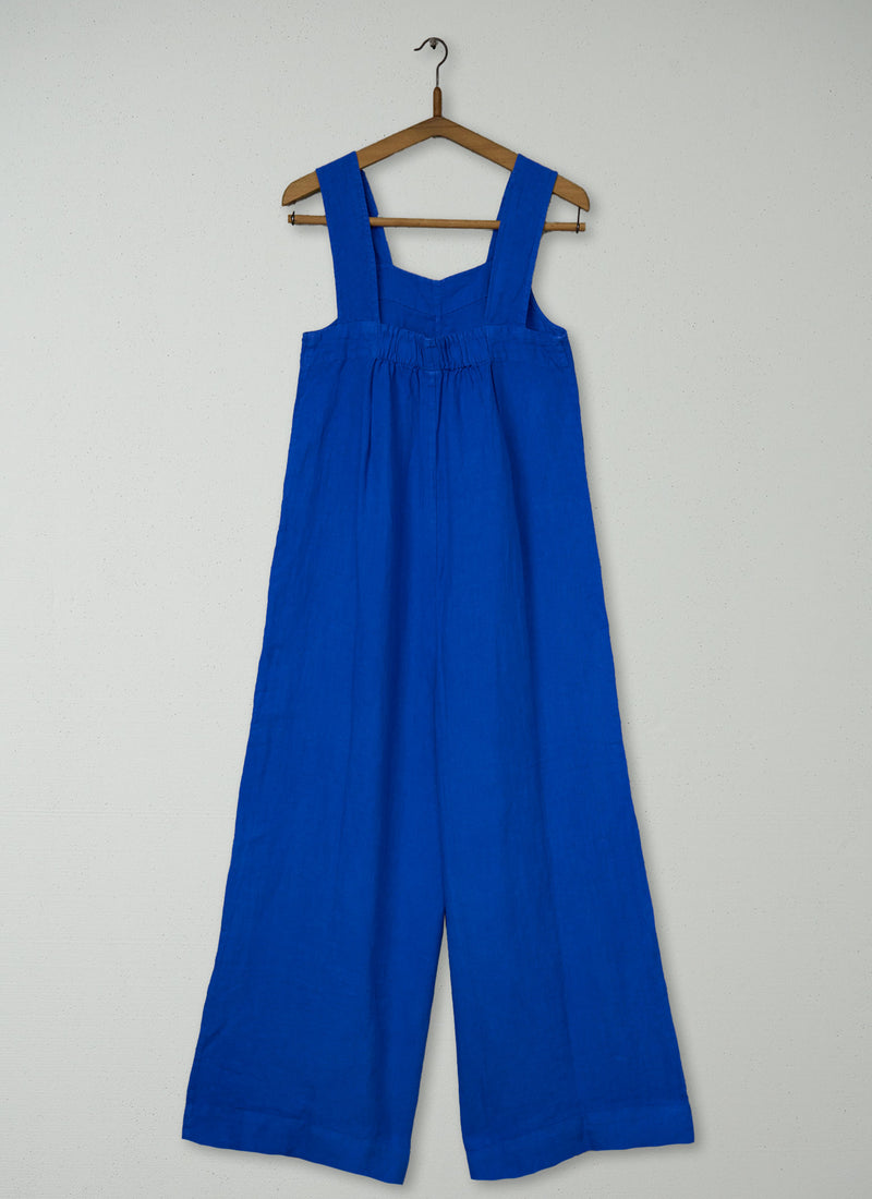 Reworn Linen Pinafore Jumpsuit Size XS (1353) | Sapphire