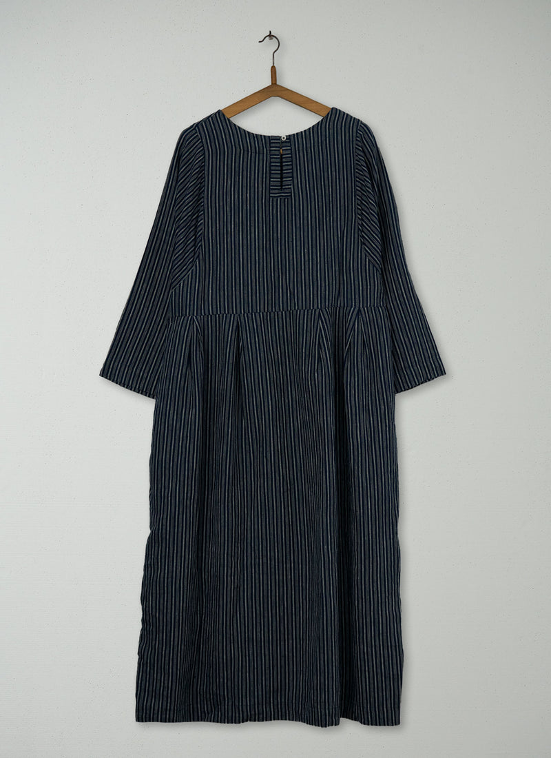 Reworn Stripe Linen Dress Size M (2017) | Multi