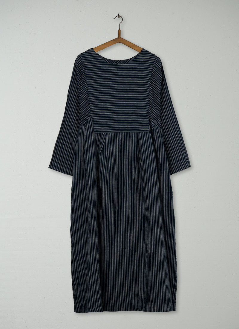 Reworn Stripe Linen Dress Size M (2017) | Multi