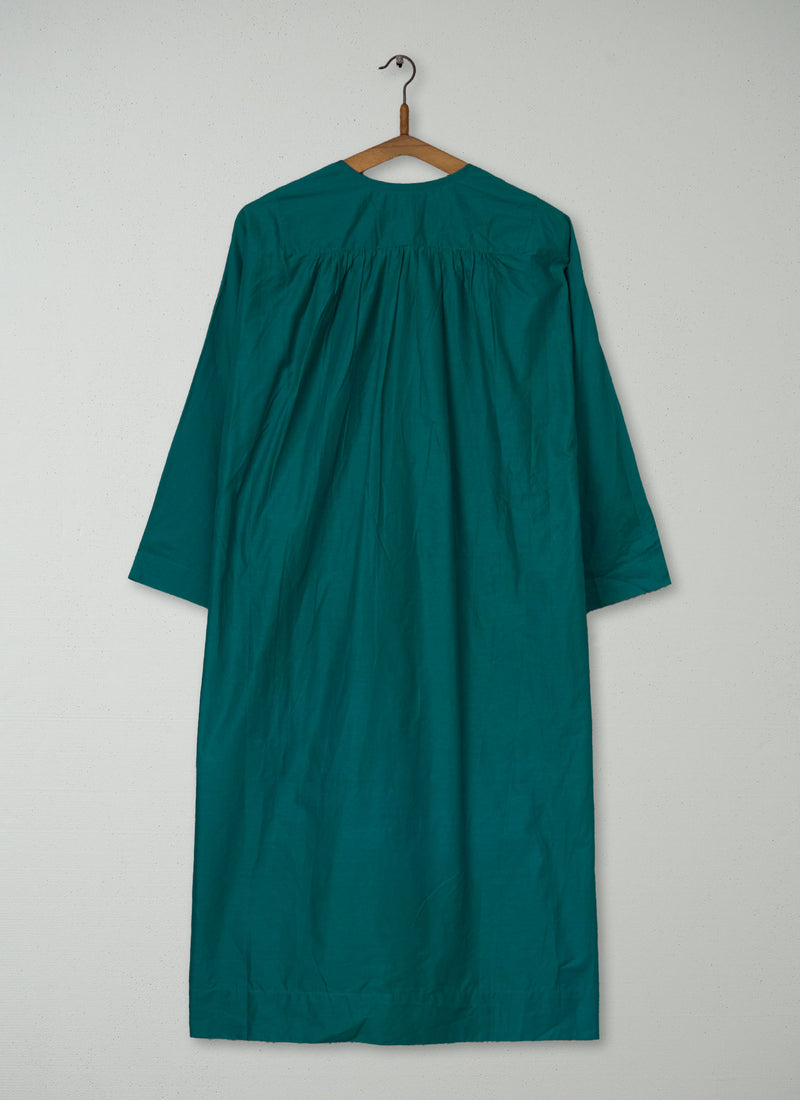 Reworn Cotton Voile Kaftan Dress Size XXS (2074) | Teal