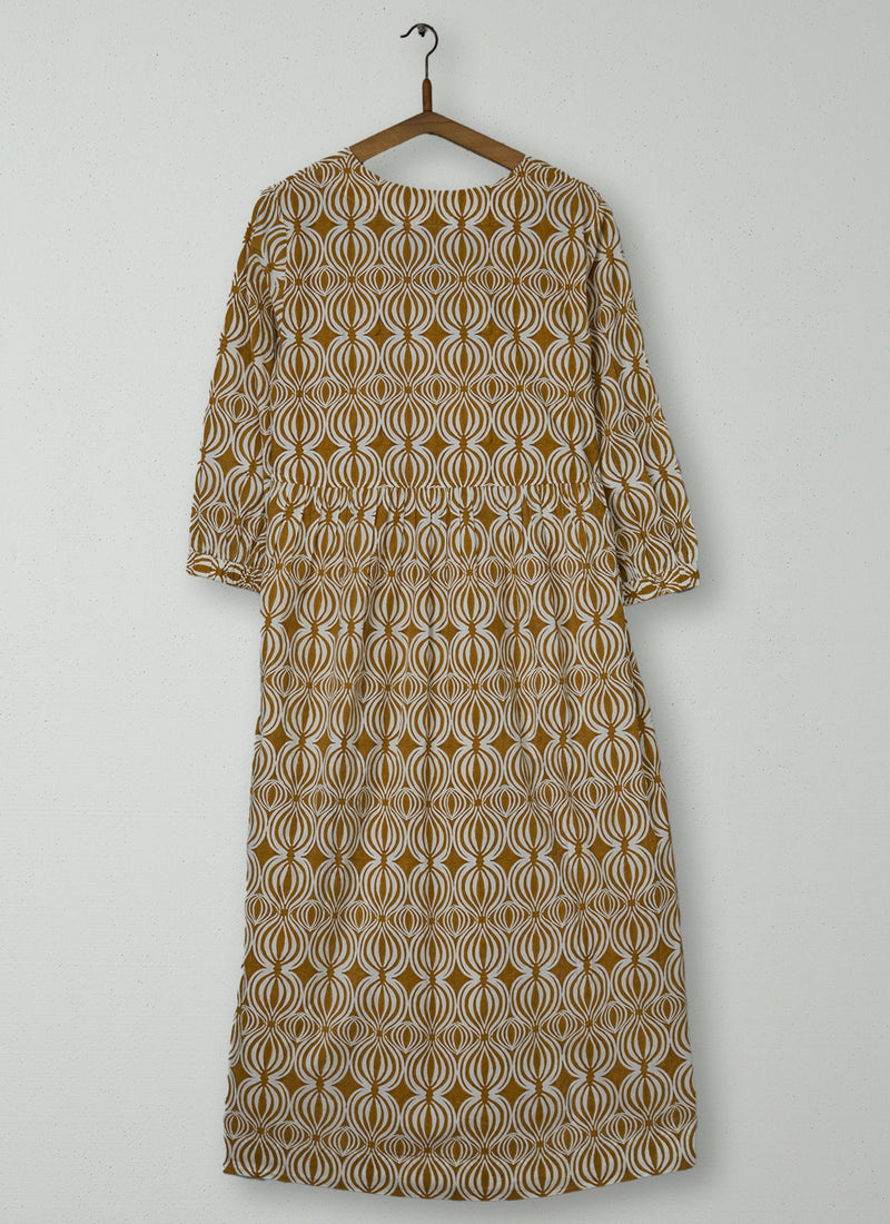 Reworn Seed Pod Print Dress Size XS (2075) | Gorse