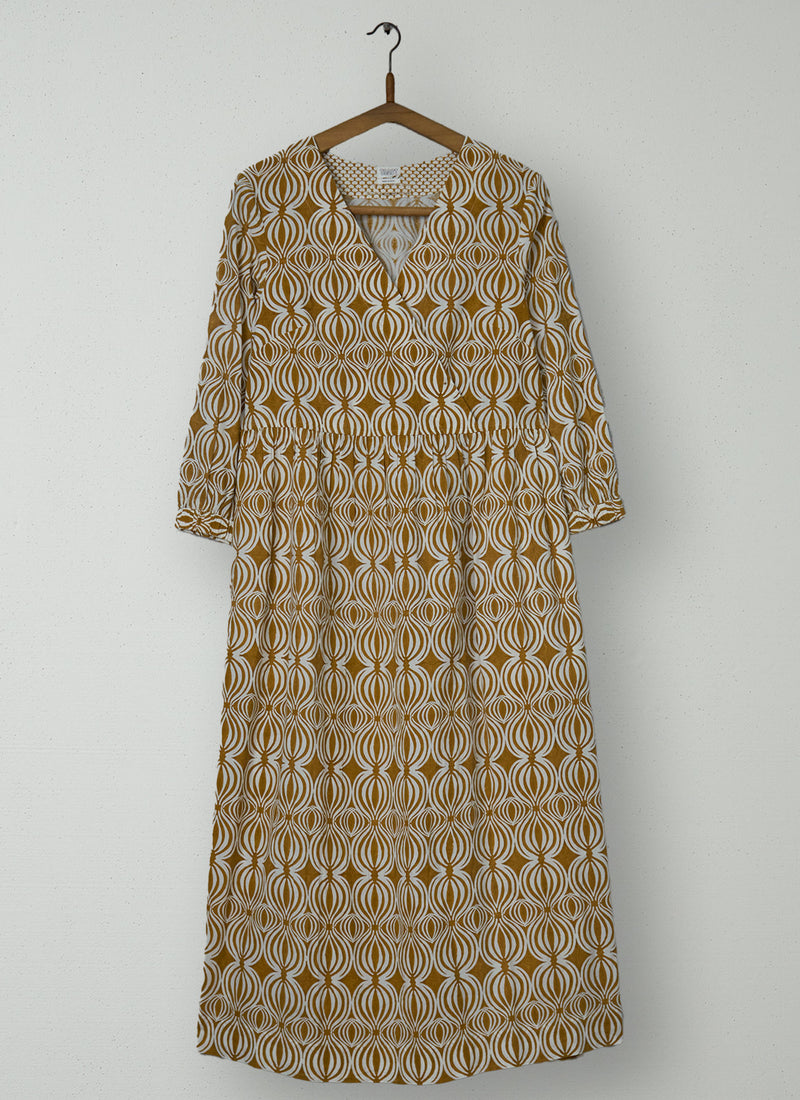 Reworn Seed Pod Print Dress Size XS (2075) | Gorse