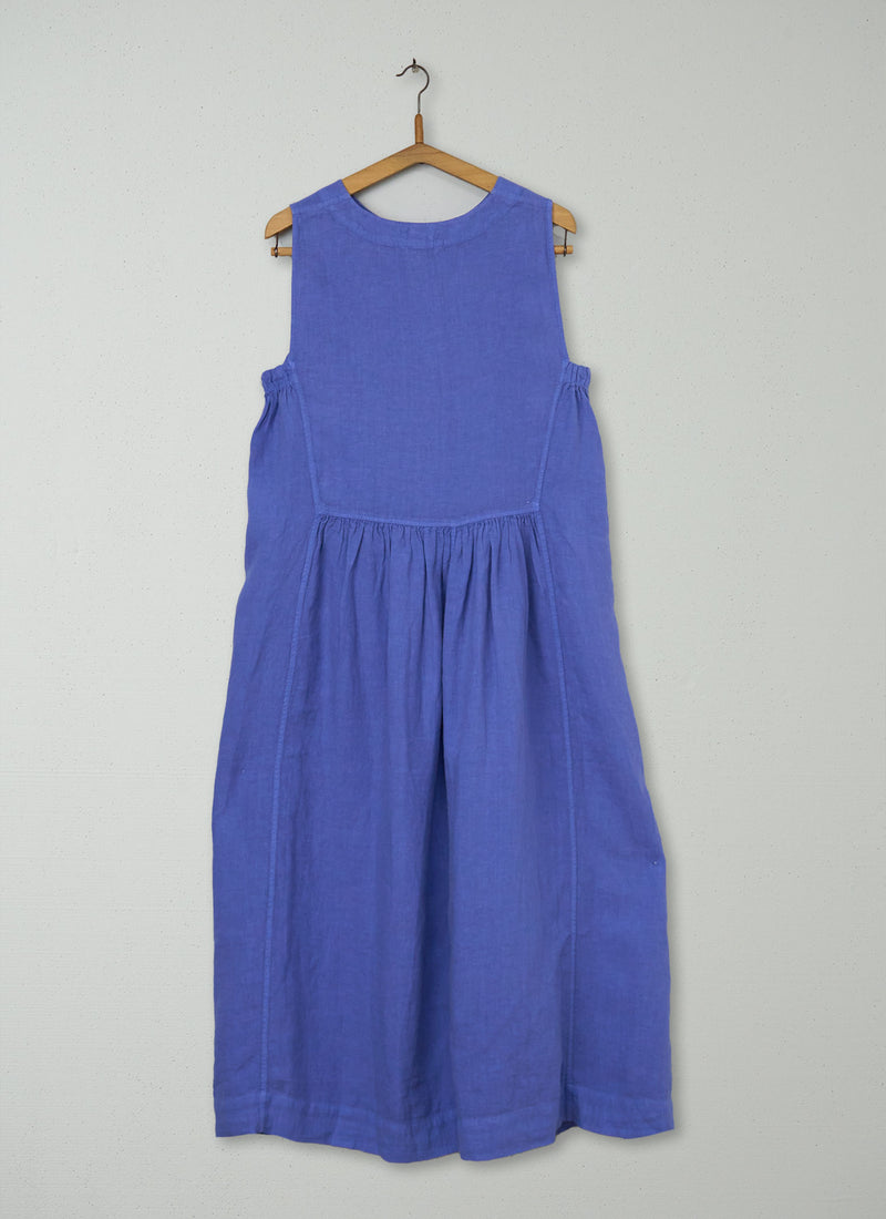 Reworn Linen Dress Size 6 (2099) | Cornflower