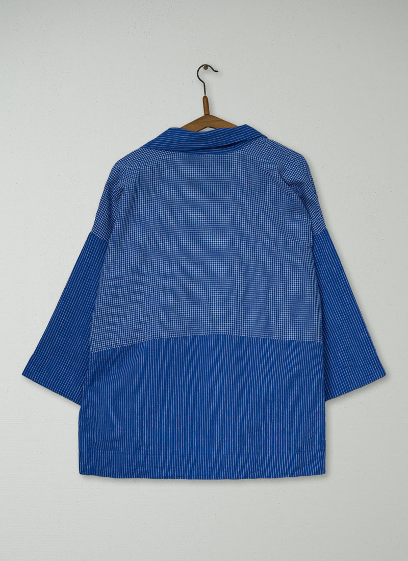 Reworn Panelled Check Jacket Size XXSXS (263) | Multi