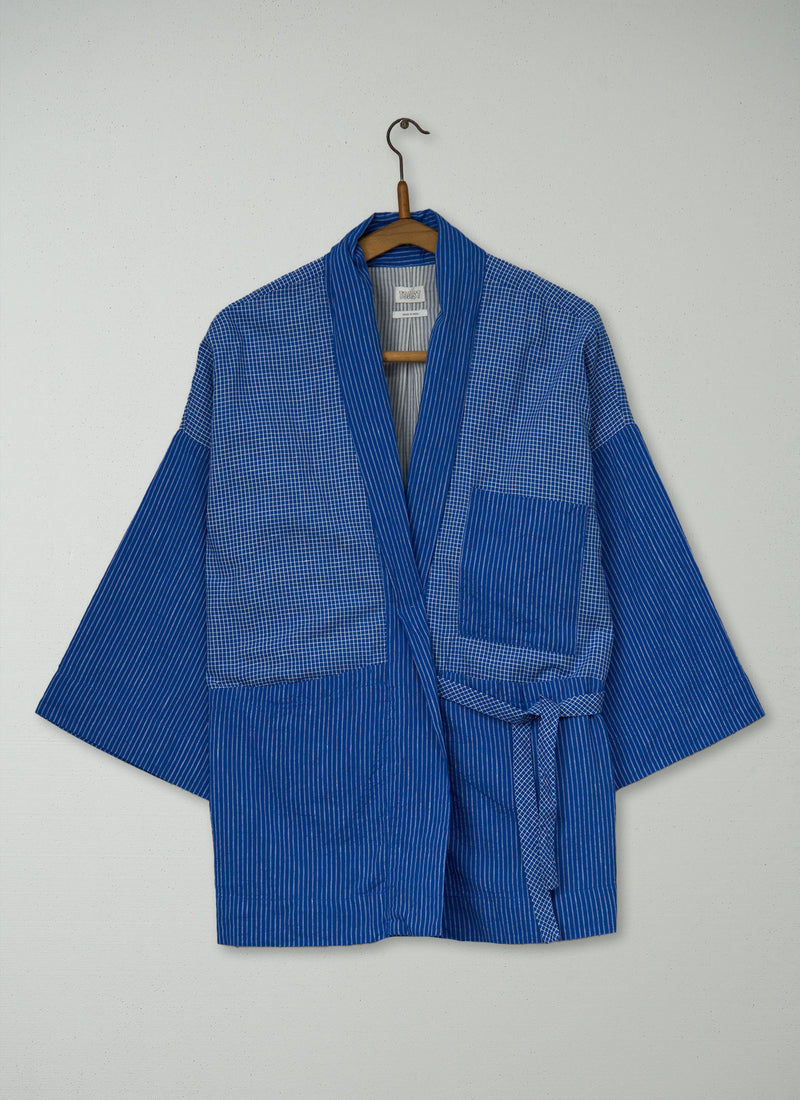 Reworn Panelled Check Jacket Size XXSXS (263) | Multi