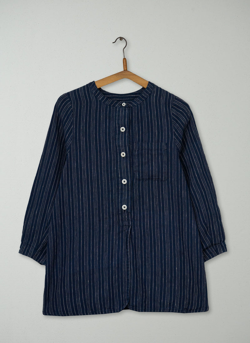 Reworn Stripe Linen Shirt Size XXS (1113) | Multi