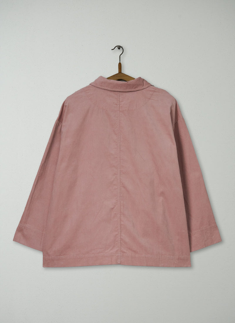 Reworn Cotton Cord Shirt Size XL (853) | Pink Clay