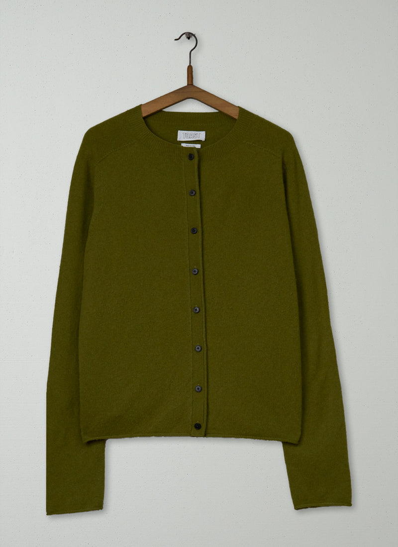 Reworn Wool Cashmere Neat Cardigan Size XS (644) | Pear
