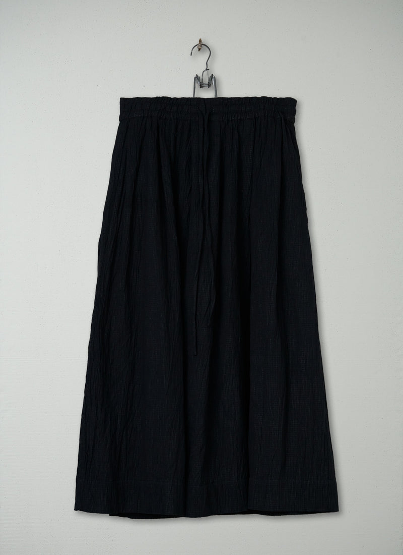 Reworn Crinkle Cotton Skirt Size XXS (327) | Black