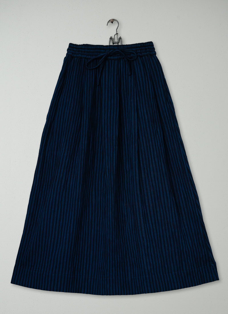 Reworn Crinkle Cotton Skirt Size XS (381) | Navy