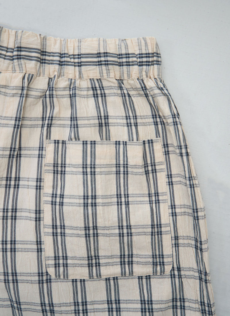 Reworn Check Cotton Culottes Size L (1690) | Multi