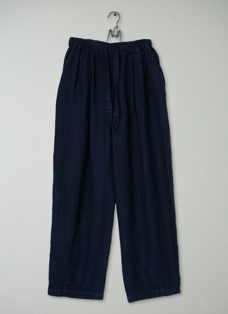 Reworn Linen Trousers Size XS (1348) | Midnight