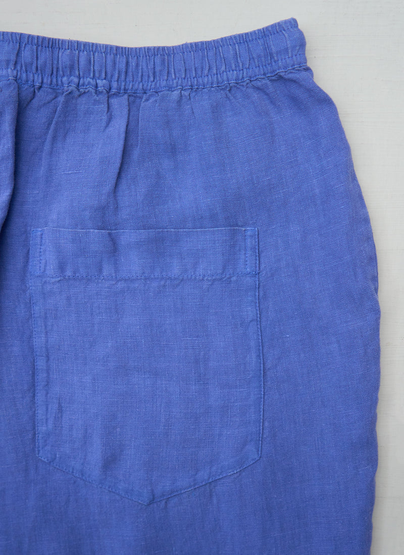 Reworn Linen Trousers Size M (1402) | Cornflower