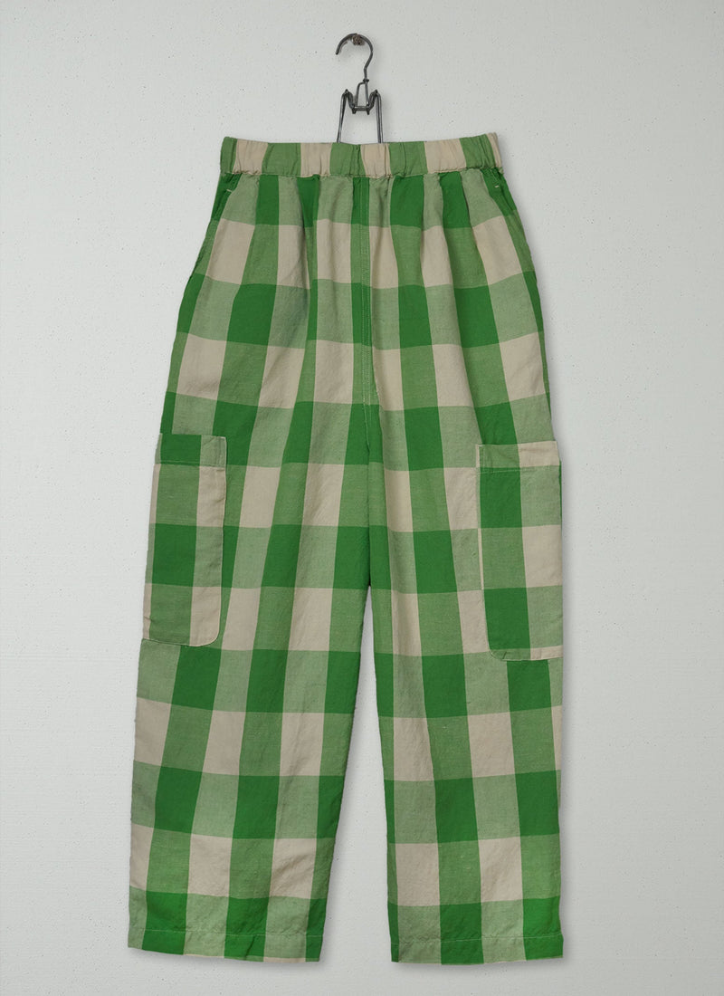 Reworn Linen Cotton Trousers Size XXS (1675) | Multi