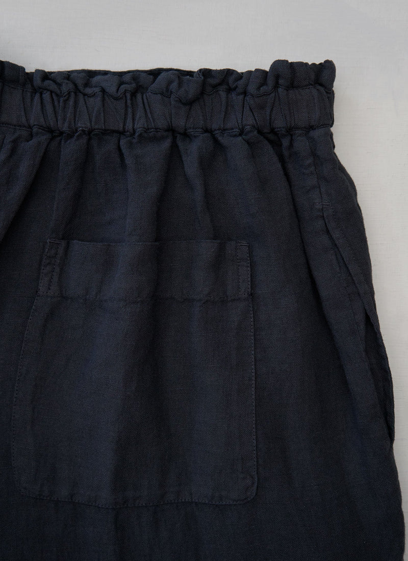 Reworn Linen Trousers Size S (1653) | Black Pepper