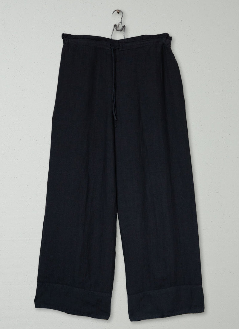 Reworn Linen Trousers Size S (1653) | Black Pepper