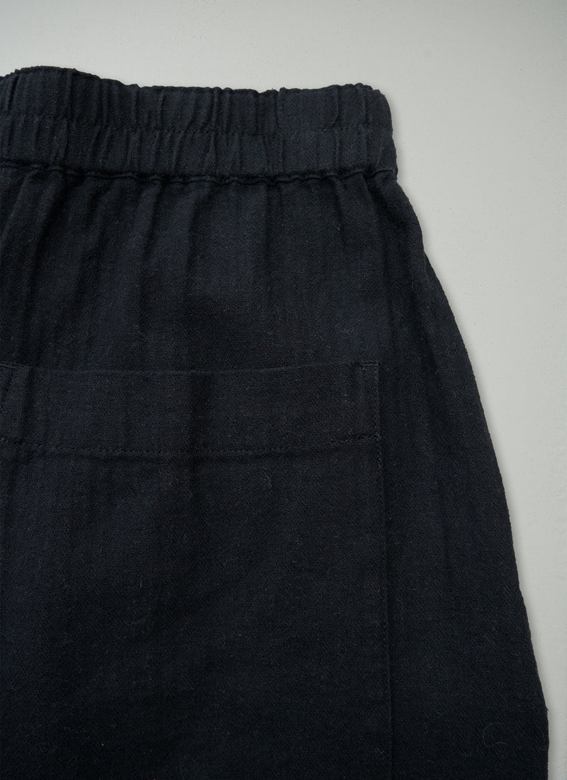 Reworn Linen Cotton Trousers Size M (1377) | Slate