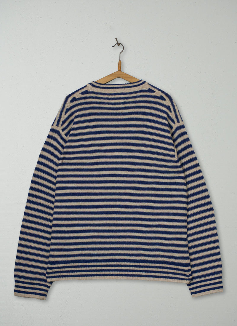 Reworn Mens Stripe Alpaca Sweater Size M (048) | Multi