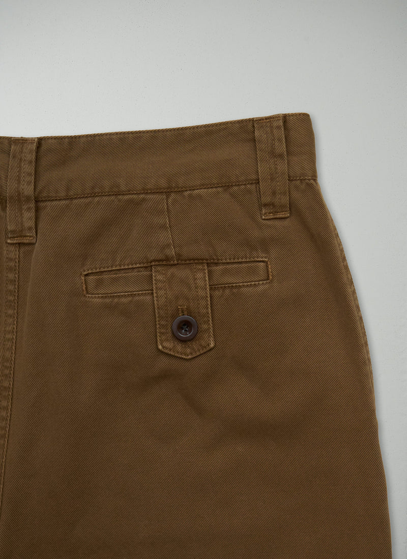 Reworn Mens Pleat Trousers Size M (117) | Toffee