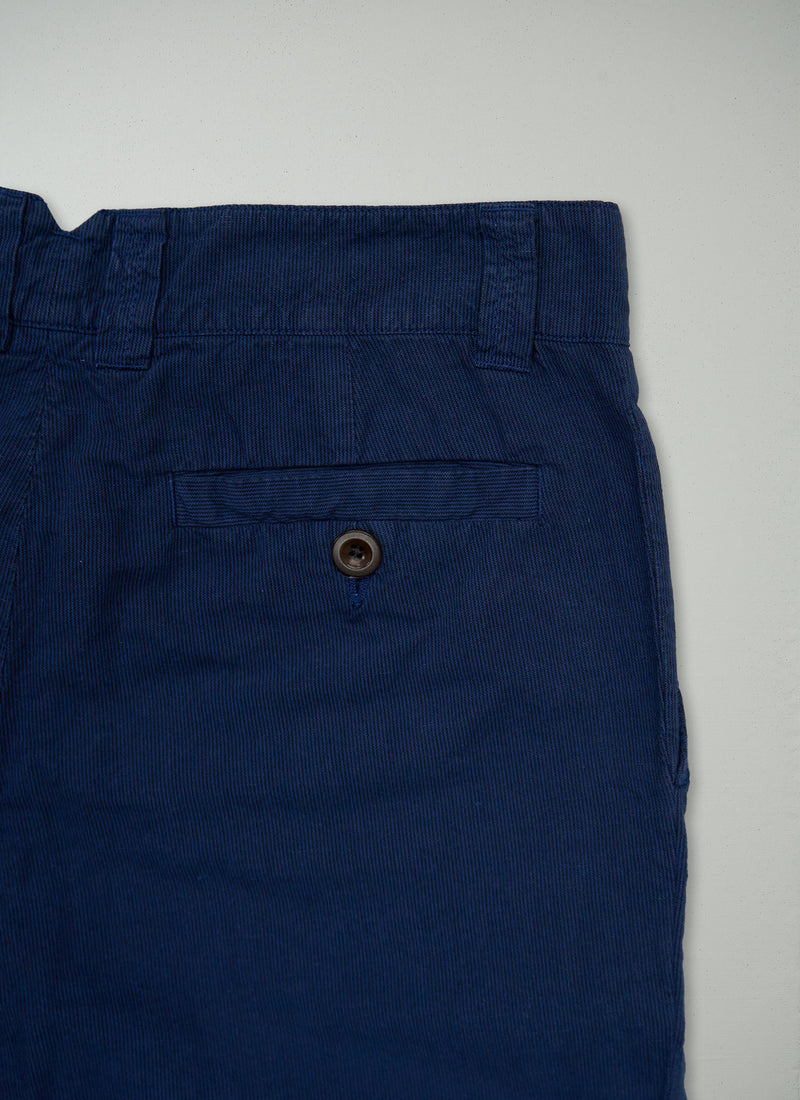 Reworn Pleat Trousers Size S (084) | Navy