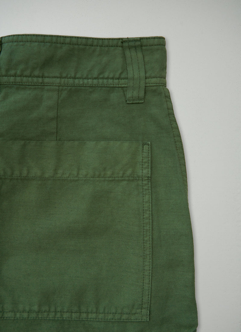 Reworn Mens Wide Leg Trousers Size 34 (114) | Green