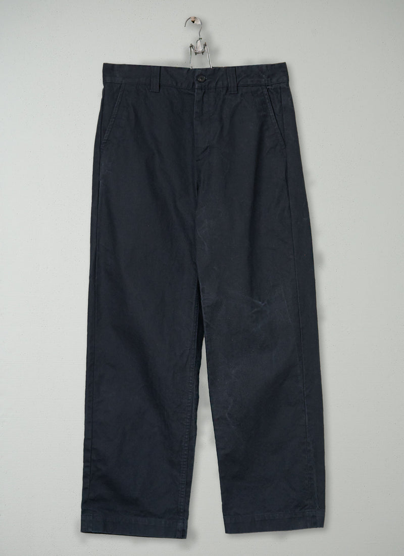 Reworn Mens Cotton Canvas Trousers Size 32 (094) | Slate