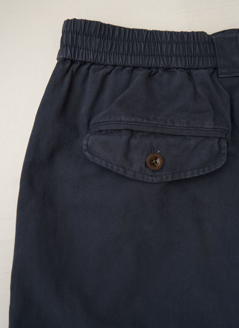 Reworn Mens Cotton Canvas Trousers Size L (102) | Prussian Blue